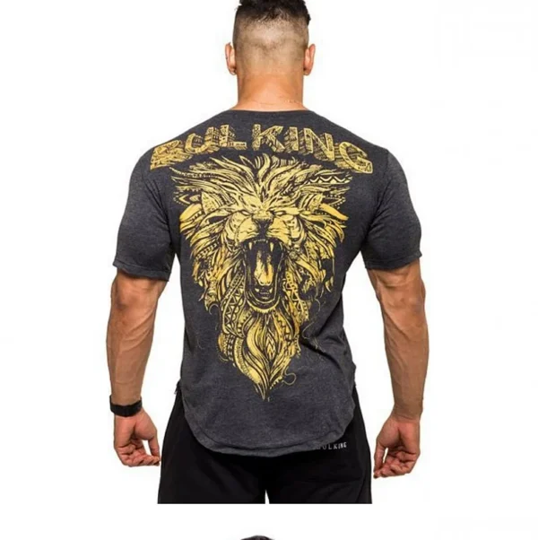 Men's Fashion Print Sports Casual Short Sleeve T-shirt Man Gym Running Training Elastic Bodybuilding Tops Workout Tights - Image 23