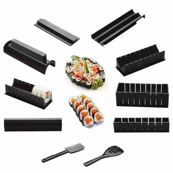 Sushi Making Kit Japanese Rice Ball Cake Roll Mold DIY Home Sushi Making Tool Multifunctional Plastic Kitche Sushi Maker Tool - Image 14