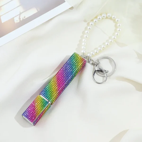perfume keychain Spray Bottle Portable Empty Perfume Bottle Keychain Refillable Glitter Cosmetic Container New - Image 6