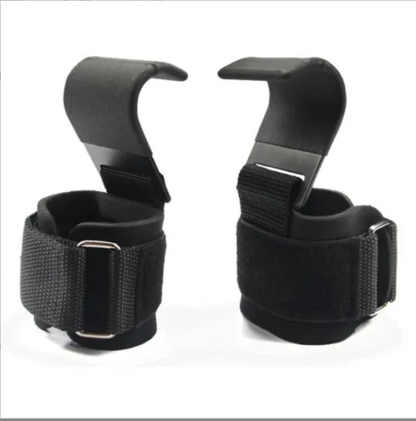Weight Lifting Hook Grips With Wrist Wraps Hand-Bar Wrist Strap Gym Fitness Hook Weight Strap Pull-Ups Power Lifting Gloves - Image 18
