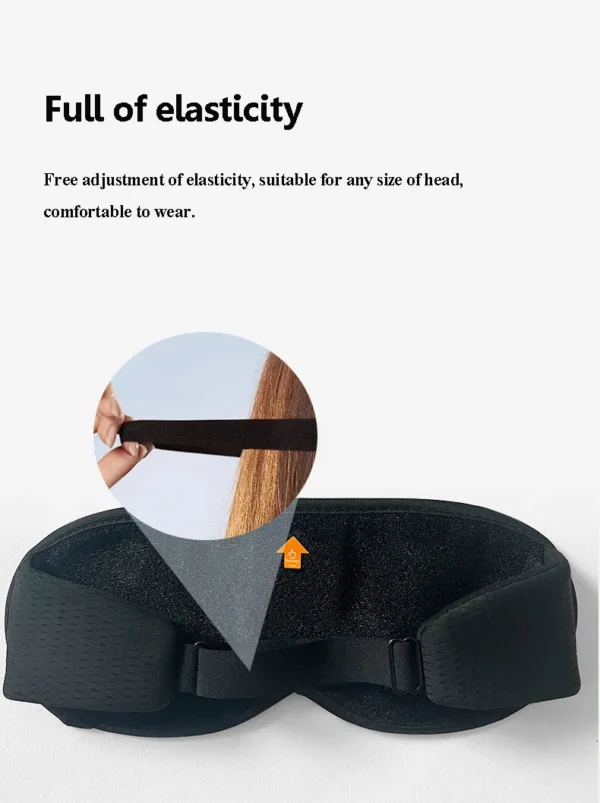 3D Wireless Sleeping Headphones FLYing Sleep Blindfold Soft Washable Bluetooth5.4 Music Headset Eyemask Handsfree Call Earphones Adjustable - Image 13