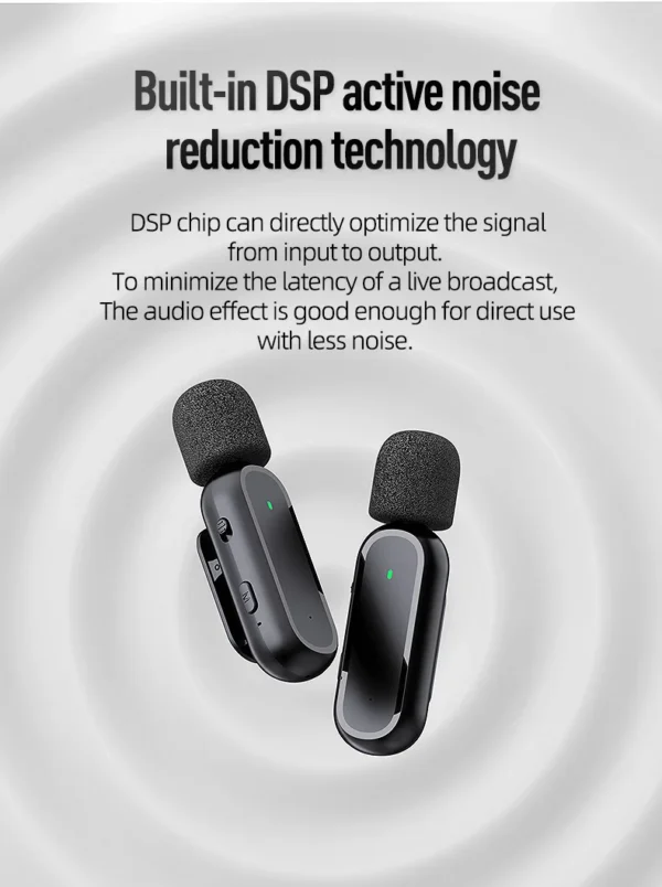 Xiaomi Mijia Wireless Lavalier Microphone with Charging Box Audio Video Noise Cancel Record Plug-and-Play Mic for IOS Android - Image 17