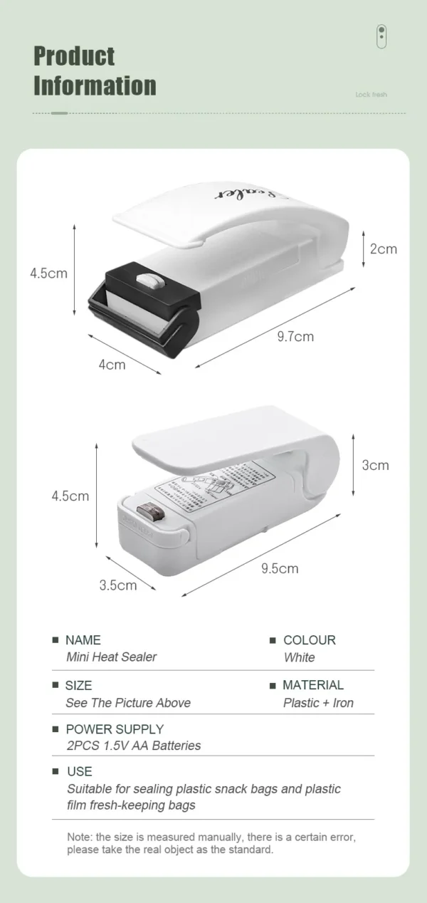 Plastic Heat Bag Sealer Food Packaging Sealing Machine Portable Snack Bag Sealing Clip Kitchen Storage Accessories Home Gadgets - Image 17