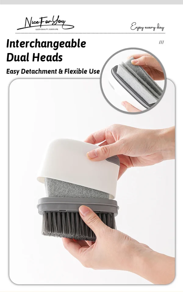 MultiFunc Window Track Brush 4 Layer Scrubber Wet&Dry Deep Clean Gaps QuickSwap AllIn1 Storage MultiSurface Cleaning Tool - Image 14
