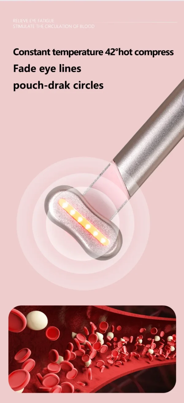 Beauty Eye Massager Device Anti Dark Circle Rechargeable EMS Vibrator Face Lifting Device Skin Care Skin Care 3-in-1 Function - Image 10