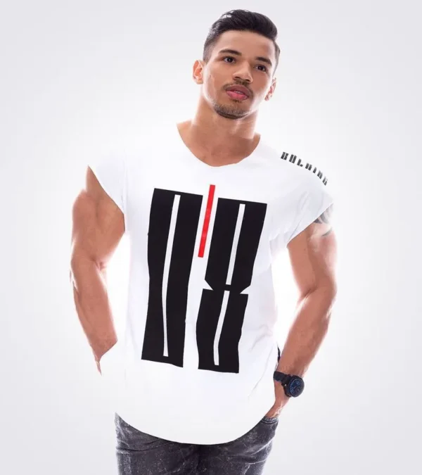 Men's T-Shirt Sports Clothing Fashion Man Gym Fitness Short Sleeved Sweatshirt Tees Bodybuilding Tops - Image 11