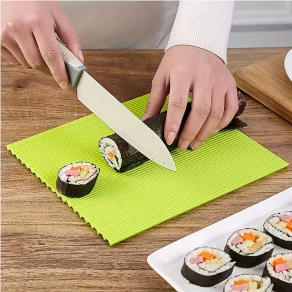 Sushi Roll Mould Imitation Bamboo Japanese Silicone Sushi Rolling Tool  Non-Stick Japanese Reusable - Image 5