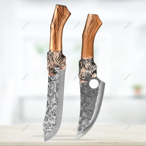 WXCOO Forged Kitchen Chef Knife Set Stainless Steel Meat Fish Fruit Vegetables Slicing Knife Butcher Boning Cleaver Knives - Image 15