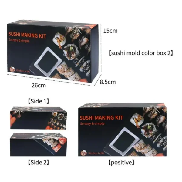 Sushi Making Kit Japanese Rice Ball Cake Roll Mold DIY Home Sushi Making Tool Multifunctional Plastic Kitche Sushi Maker Tool - Image 4