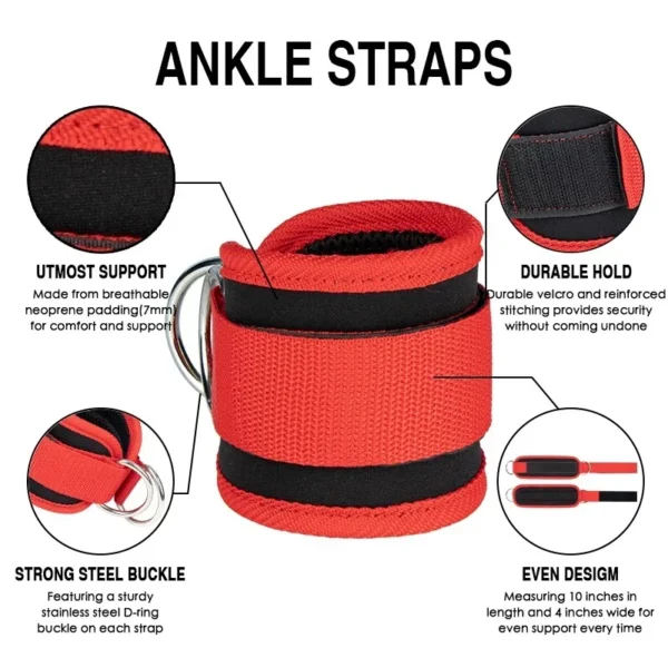 Fitness Gantry Ankle Buckle Training Leg and Hip Training Device Double D Tension Foot Ring Legging Strap Ankle Accessories - Image 3