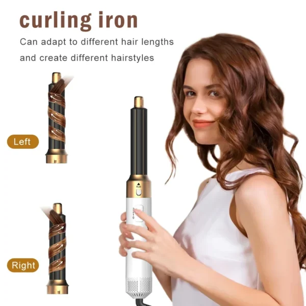 6 in 1 Hair Dryer Comb Brush Multifunctional Styling Set Curling Roller Straightener Hot Air Blow Styler Kit - Image 17