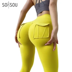 Women's Pants Sport Yoga Pants Sexy Tight High Waist Elastic Women's Panties Pocket legging mujer