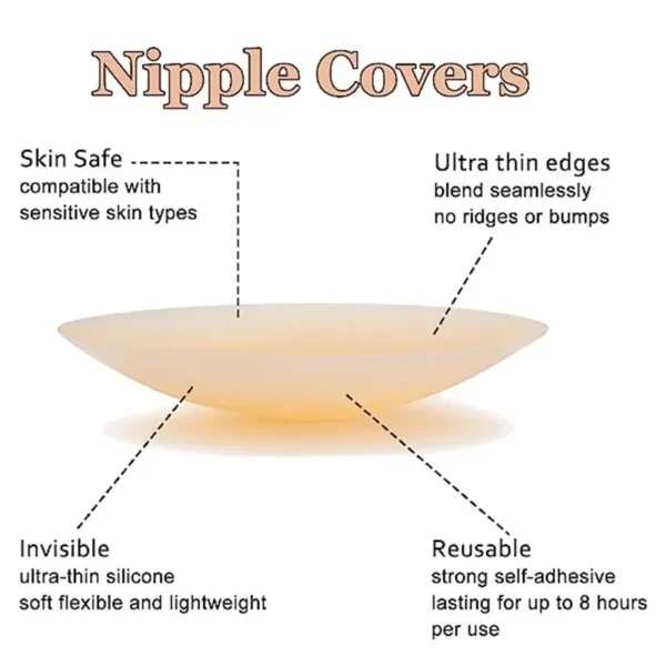 Silicone Nipple Cover for Women Bra Sticker Breast Petal Strapless Bra Invisible Boob Pads Chest Pasties Intimates - Image 6