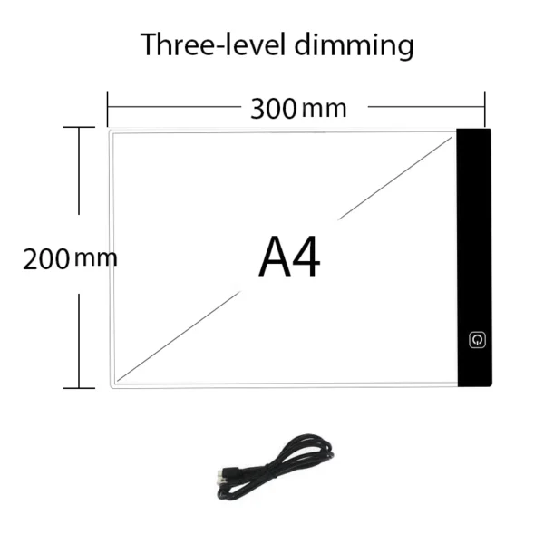 Led Drawing Copy Pad 3 Level Dimmable Board Table Animation Painting Educational Toys Gift Adjustable Light Notepad For Children - Image 8