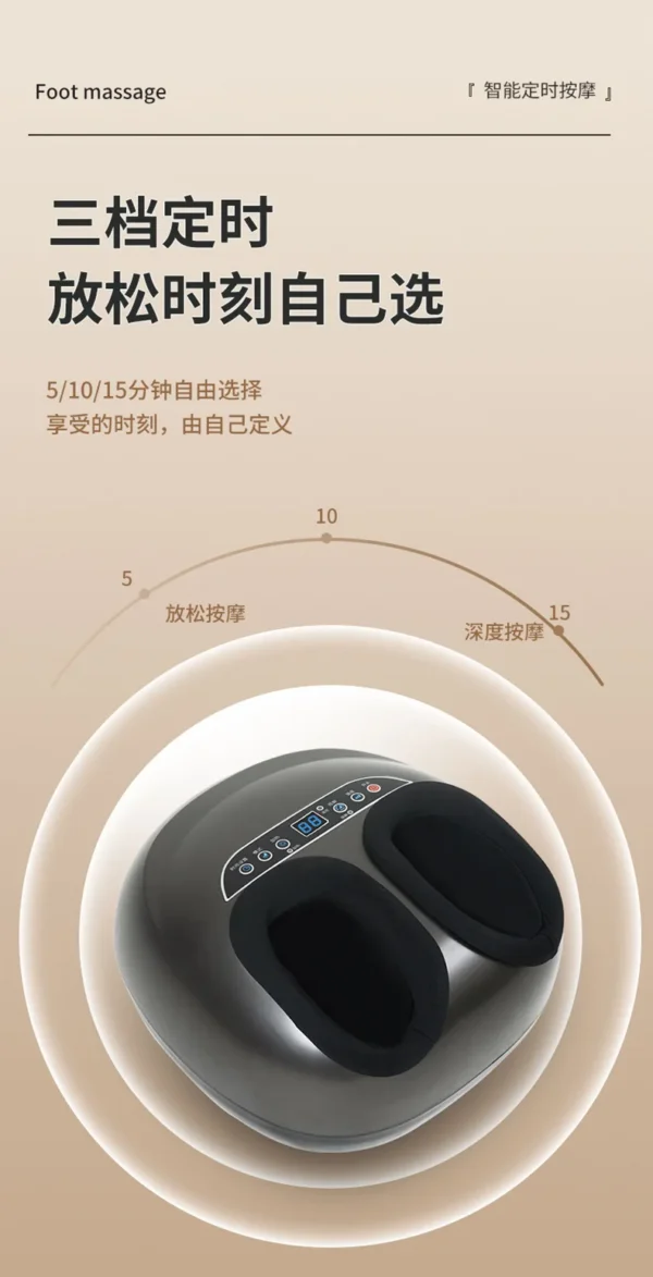 Foot Massager Heating Therapy Hot Compression Shiatsu Knead Roller Muscle Relaxation Pain Relief Electric Foot Massage Machine - Image 17