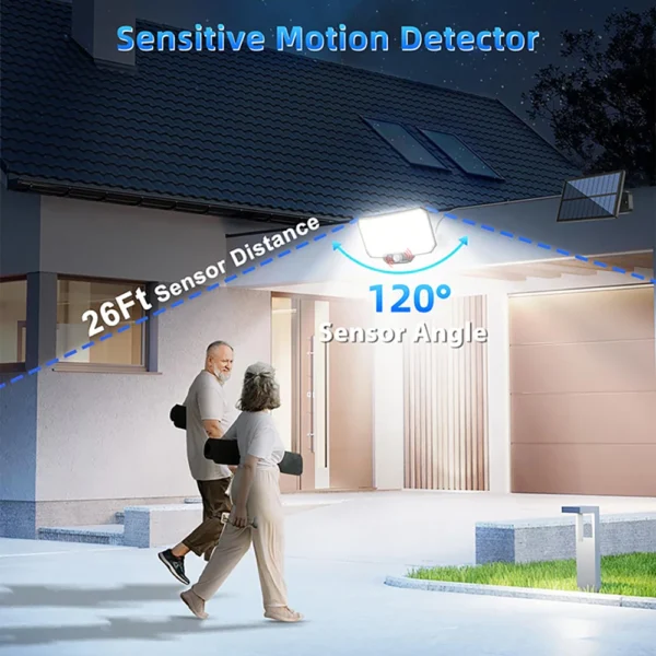 Solar Lights 234LED Solar Security Lights Outdoor Garden Motion Sensor 3 Modes Waterproof Split Solar Flood Wall Lights Garage - Image 3