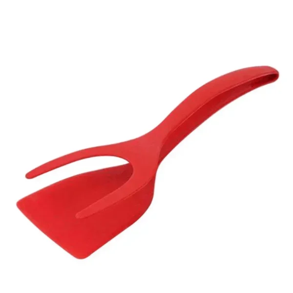 Kitchen Tong 2 in 1 Nylon Grip Flip Tongs Egg Spatula Spatul Steak Spatula Tongs Clamp Pancake Fried Turners Kitchen Accessories - Image 8