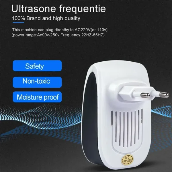 1PC Ultrasonic Pest Repeller Household Electronic Mosquitoes Repellent Insect Killer Control for Bugs Mice Spiders - Image 3