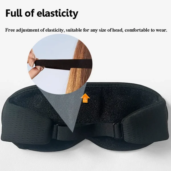 3D Wireless Sleeping Headphones FLYing Sleep Blindfold Soft Washable Bluetooth5.4 Music Headset Eyemask Handsfree Call Earphones Adjustable - Image 5