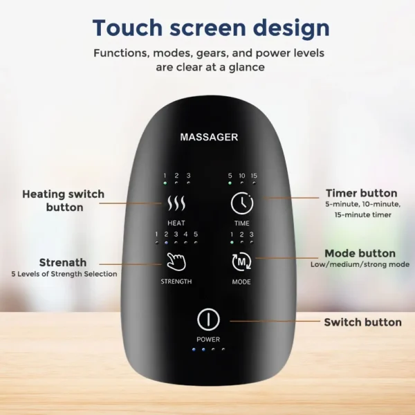 Hand Massager Air Compression Hot Compress Palm Acupoint Massager Finger Arthritis Numbness Muscle Relaxation - Image 33