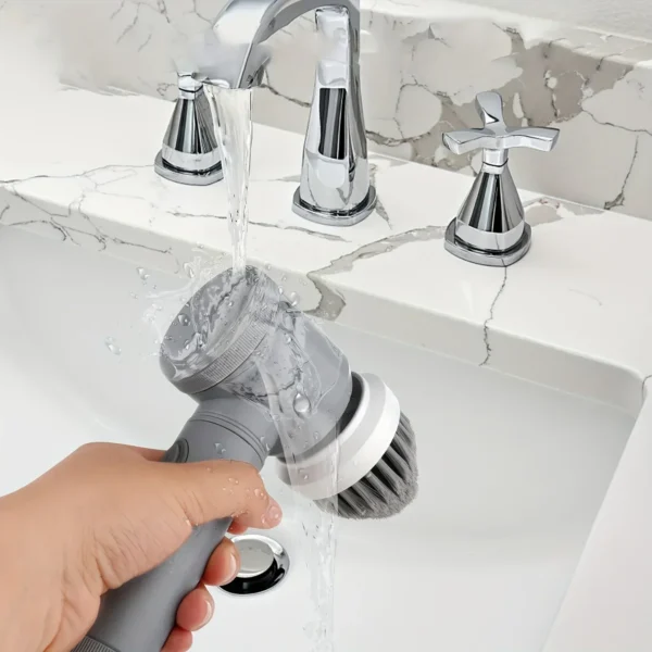 Electric Spin Scrubber Cordless Spin Scrubber with 6 Replaceable Brush Heads  Electric Cleaning Brush Cleaning Tools - Image 4