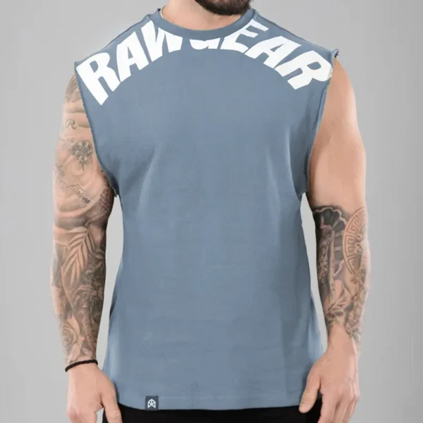 Tank Tops Male Sweat Sleeveless Shirt Muscle Sports Gym Fitness Workout O-Neck Vest Casual Clothing - Image 22