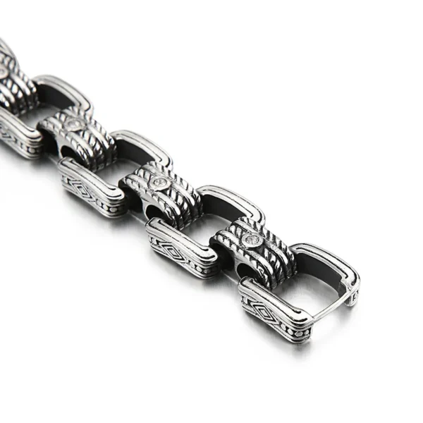 Fongten Vintage Pattern Hollow Design Stainless Steel Bracelet For Men Quality Romanticism Lightness Fashion Jewelry Gifts - Image 14