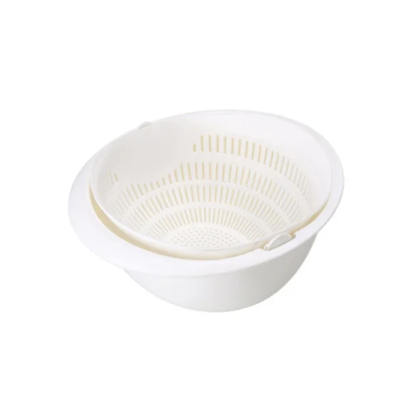 Kitchen Fruit Tray Removable Double Layer Fruit And Vegetable Basin Draining Basket Creative Household Rotating Washing Basket - Image 21