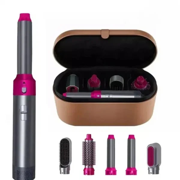 Hair Dryer 5-In-1 Electric Hair Comb Negative Ion Straight Curler Brush Blow Dryer Air Comb Removable Brush Kit Tool - Image 11