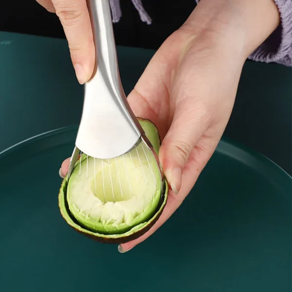 Avocado Knife Gadget Stainless Steel Cutter Kitchen Gadgets Fruit Cutting Artifact All for Kitchen and Home Dragon Fruit Slices - Image 11