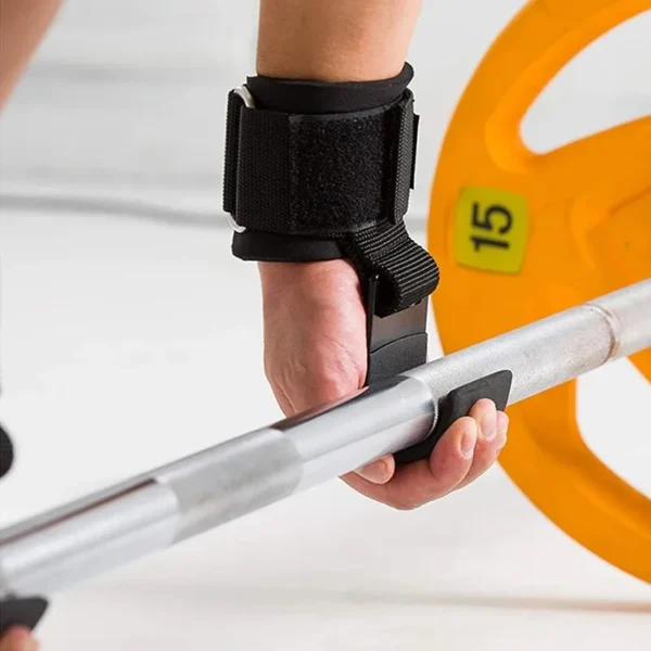 Weight Lifting Hook Grips With Wrist Wraps Hand-Bar Wrist Strap Gym Fitness Hook Weight Strap Pull-Ups Power Lifting Gloves - Image 5