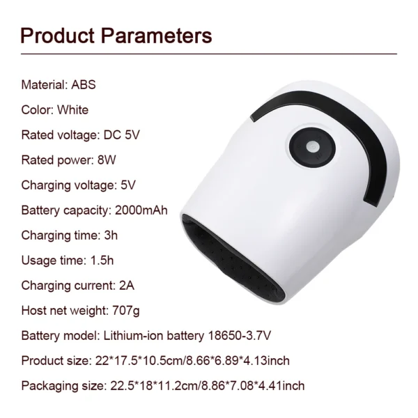 Hand Massager Air Compression Hot Compress Palm Acupoint Massager Finger Arthritis Numbness Muscle Relaxation - Image 21