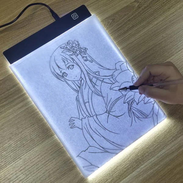 Led Drawing Copy Pad 3 Level Dimmable Board Table Animation Painting Educational Toys Gift Adjustable Light Notepad For Children - Image 16