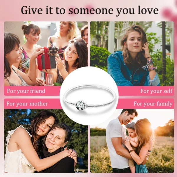 Pandora 100% S925 Sterling Silver Tree of Life Snake Bone Foundation Chain Bracelet For Silver Jewelry Women Bracelet Making - Image 6
