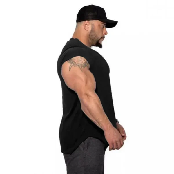Tank Tops Men Sports Sleeveless shirt Muscle guys Vest Fitness Drop Armhole Solid Tops Tees Cotton Gym Singlets - Image 30