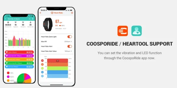 COOSPO HW9 Armband Heart Rate Monitor with HR Zones/Calories HRM Sensor for Fitness Cycling BLE5.0 ANT+ for Peloton,Zwift,Wahoo - Image 12