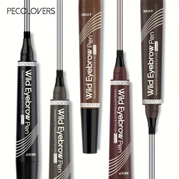6 Colors 1pc Eyebrow Pen Waterproof 4 Split Tip Eyebrows Pen Eyebrow Tattoo Pen Waterproof Liquid Black Eyebrow Makeup Pencil - Image 13
