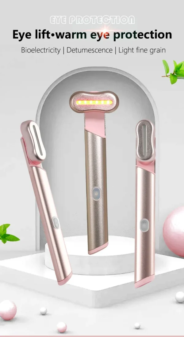 Beauty Eye Massager Device Anti Dark Circle Rechargeable EMS Vibrator Face Lifting Device Skin Care Skin Care 3-in-1 Function - Image 7