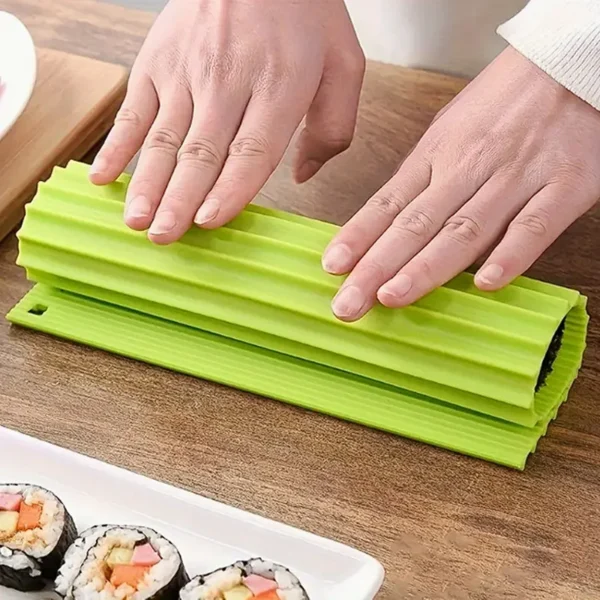 Sushi Roll Mould Imitation Bamboo Japanese Silicone Sushi Rolling Tool  Non-Stick Japanese Reusable - Image 2