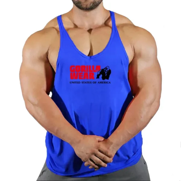 Gyms Men's Clothes Tank TopGym Bodybuilding and Fitness Stringer Clothing Workout Brand Singlets Shirt Muscle - Image 16