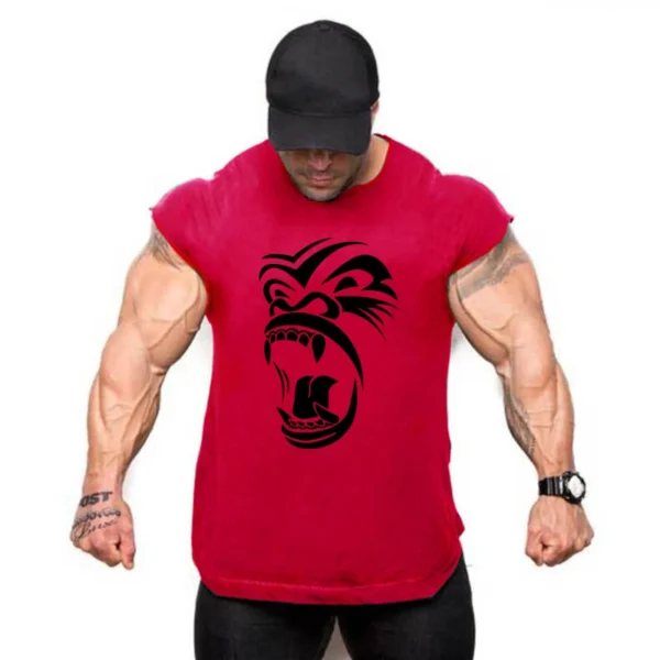 Muscles Gorilla Bodybuilding Tank Tops Men Gym Workout Fitness sleeveless shirt Male Summer Cotton Undershirt Sport Singlet Vest - Image 8