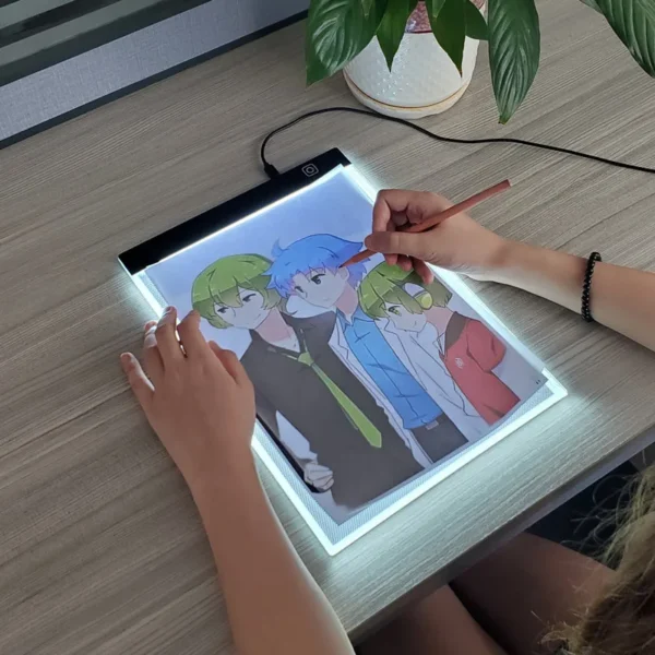 Led Drawing Copy Pad 3 Level Dimmable Board Table Animation Painting Educational Toys Gift Adjustable Light Notepad For Children - Image 9
