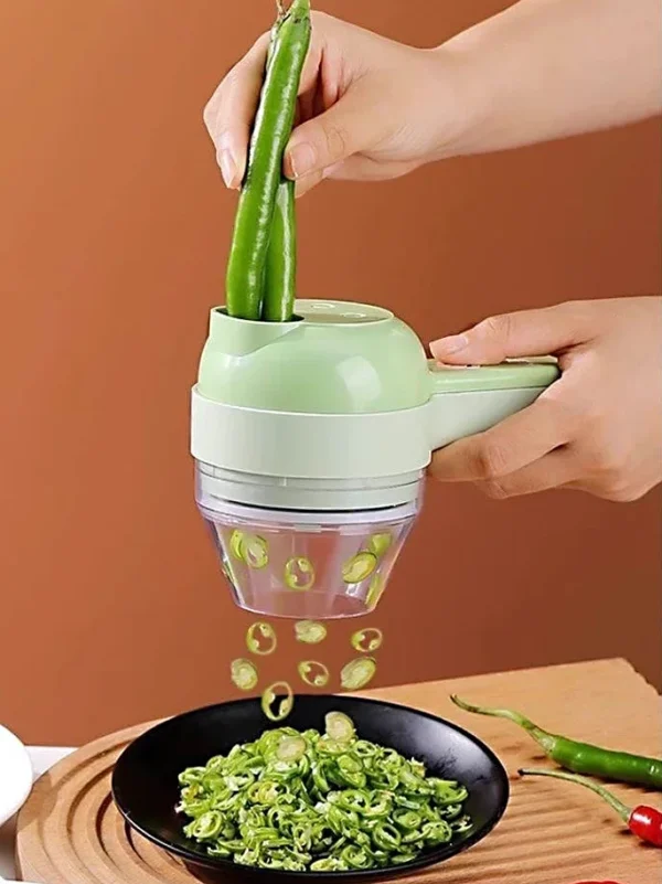 5 - in - 1 Rechargeable Wireless Electric Vegetable Cutter Set - Ideal for Pepper, Garlic & Meat! - Image 8