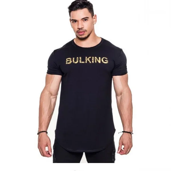 Men's Fashion Print Sports Casual Short Sleeve T-shirt Man Gym Running Training Elastic Bodybuilding Tops Workout Tights - Image 24