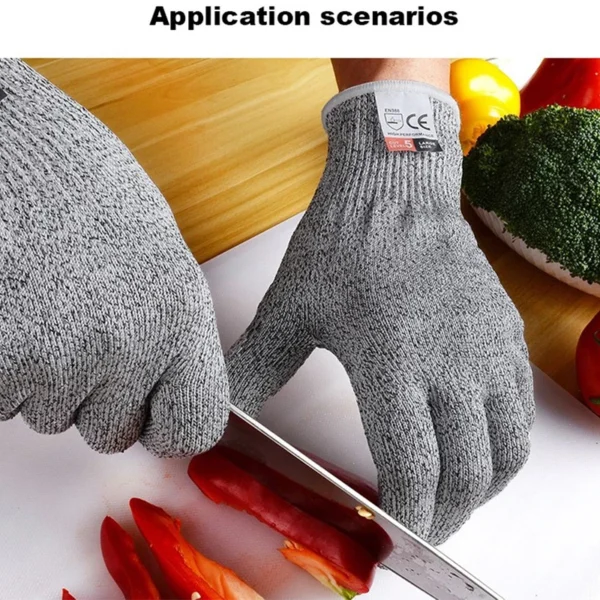 HPPE Level 5 Safety Anti Cut Gloves ndustry Kitchen Gardening Anti-Scratch Anti-cut Glass Cutting Multi-Purpose - Image 17