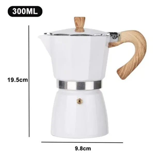 150ml 300ml Vintage Wooden Handle Espresso Maker Moka Pot Classic Italian Cafe Tools Kitchen Cafe Accessories - Image 7