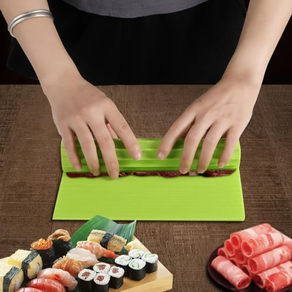 Sushi Roll Mould Imitation Bamboo Japanese Silicone Sushi Rolling Tool  Non-Stick Japanese Reusable