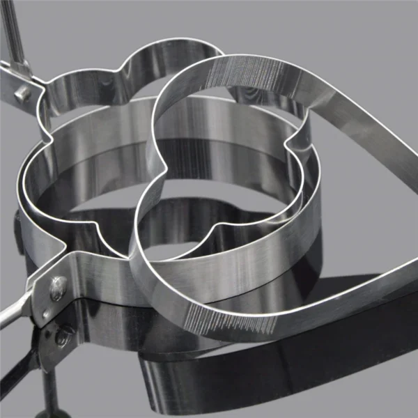 5pcs Egg Mold Ring Stainless Steel Round/Heart/Flower/Five-Pointed Star and Mickey Mouse Shaped Egg Mold Ring Kitchen Utensil - Image 6