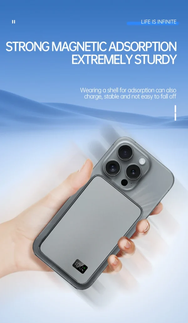 Xiaomi 10000mAh Thin Magnetic Wireless Power Bank PD25W Fast Charging Portable External Battery for Magsafe For iPhone Samsung - Image 20