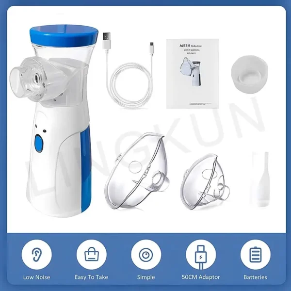 Medical Silent Mesh Nebulizer Handheld Asthma Inhaler Atomizer Children Health Care Mini Portable Nebulizer Humidifier - Image 47